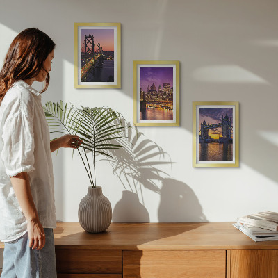 Posterpaket Solnedgångsbroar och stadslandskap