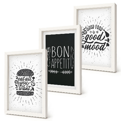 Posterpaket Grafik med mat och kulinariska slagord
