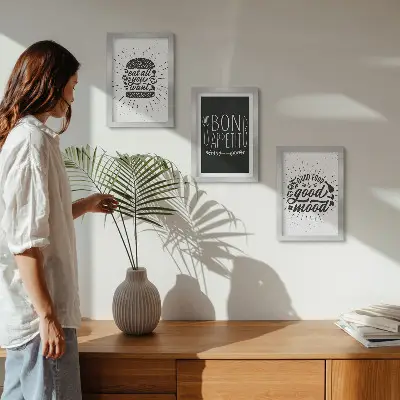 Posterpaket grafik med mat och kulinariska budskap