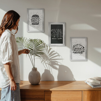 Posterpaket Grafik med mat och kulinariska slagord