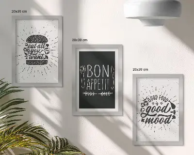 Posterpaket grafik med mat och kulinariska budskap