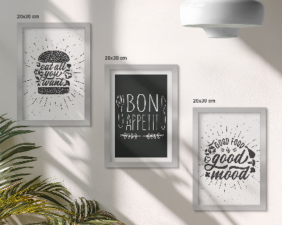 Posterpaket Grafik med mat och kulinariska slagord