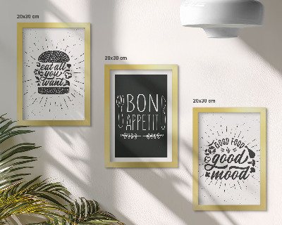 Posterpaket Grafik med mat och kulinariska slagord