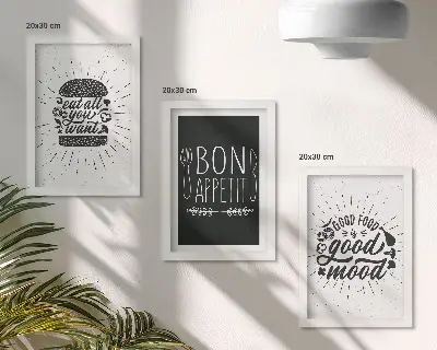 Posterpaket grafik med mat och kulinariska budskap