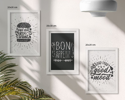 Posterpaket Grafik med mat och kulinariska slagord