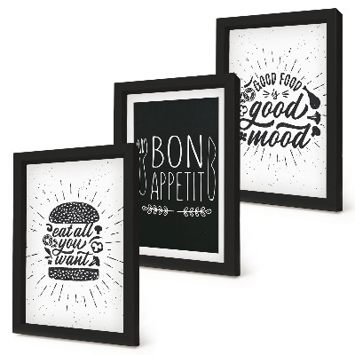 Posterpaket Grafik med mat och kulinariska slagord