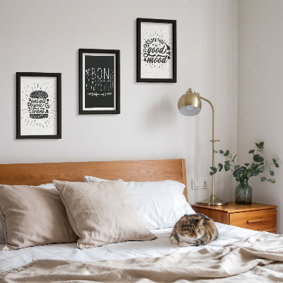 Posterpaket Grafik med mat och kulinariska slagord