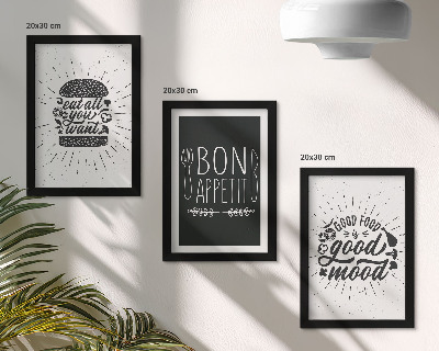 Posterpaket Grafik med mat och kulinariska slagord