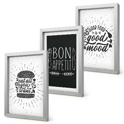 Posterpaket Grafik med mat och kulinariska slagord
