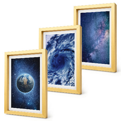 Posterpaket Jorden i rymden, storm och galax av stjärnor