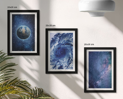 Posterpaket Jorden i rymden, storm och galax av stjärnor