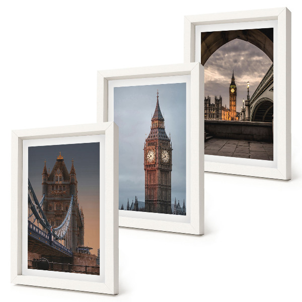 Posterpaket Utsikt över London med bron och Big Ben