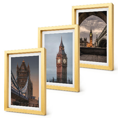 Posterpaket Utsikt över London med bron och Big Ben
