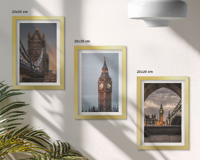 Posterpaket Utsikt över London med bron och Big Ben