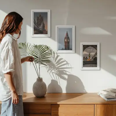 Posterpaket utsikt över London med bro och Big Ben