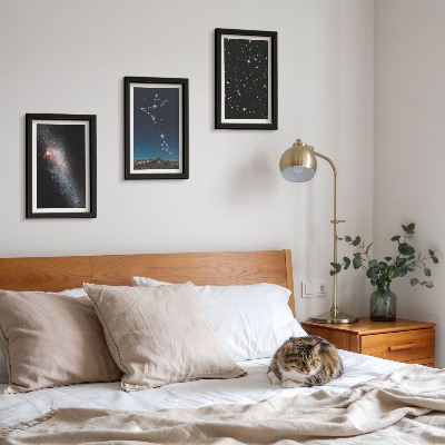 Posterpaket Rymdlandskap med stjärnbilden Fiskarna och galaxer