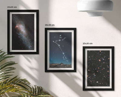Posterpaket Rymdlandskap med stjärnbilden Fiskarna och galaxer