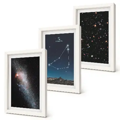 Posterpaket med motiv av Stenbockens stjärnbild, galax och stjärnor