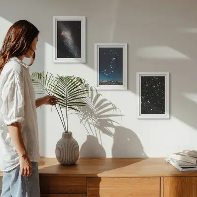 Posterpaket med kosmiska landskap av galaxer och stjärnbilden Skorpionen