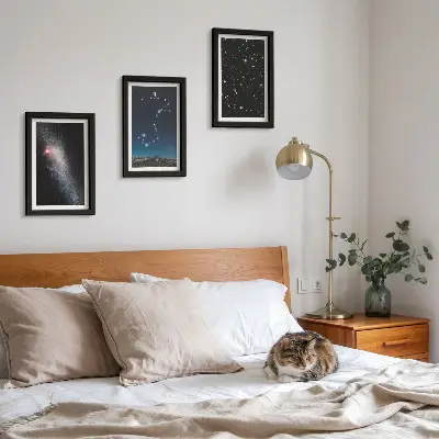 Posterpaket med kosmiska landskap av galaxer och stjärnbilden Skorpionen