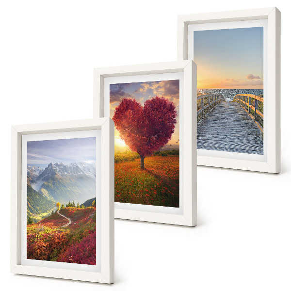 Posterpaket Bergslandskap hjärtformad trädpir