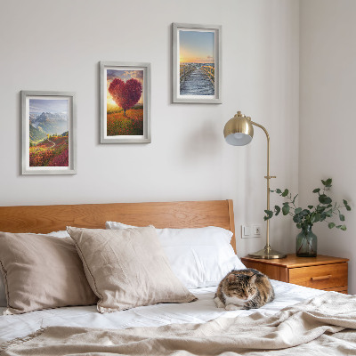 Posterpaket Bergslandskap hjärtformad trädpir