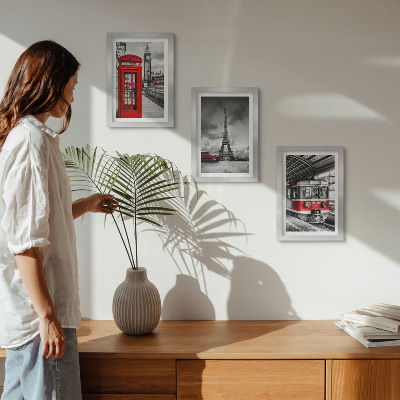 Posterpaket Ikoniska städer London Paris och järnvägstransporter