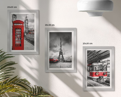 Posterpaket Ikoniska städer London Paris och järnvägstransporter