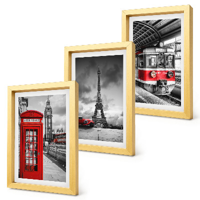 Posterpaket Ikoniska städer London Paris och järnvägstransporter