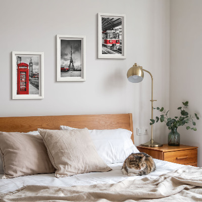 Posterpaket Ikoniska städer London Paris och järnvägstransporter