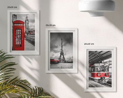 Posterpaket Ikoniska städer London Paris och järnvägstransporter