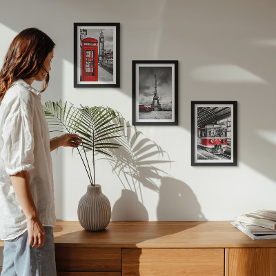 Posterpaket Ikoniska städer London Paris och järnvägstransporter