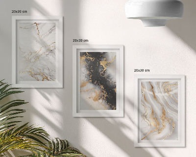 Posterpaket Abstrakta mönster i nyanser av vitt och svart
