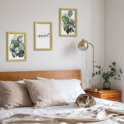 Posterpaket Gröna växter med orden 
