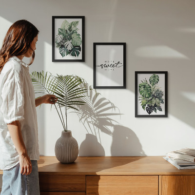 Posterpaket Gröna växter med orden 