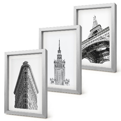 Posterpaket Arkitektoniska byggnader i svartvit minimalism