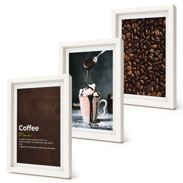 Posterpaket Definition av kaffebönsvispgrädddryck