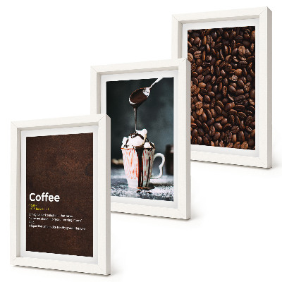 Posterpaket Definition av kaffebönsvispgrädddryck