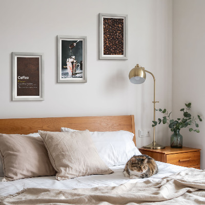 Posterpaket Definition av kaffebönsvispgrädddryck
