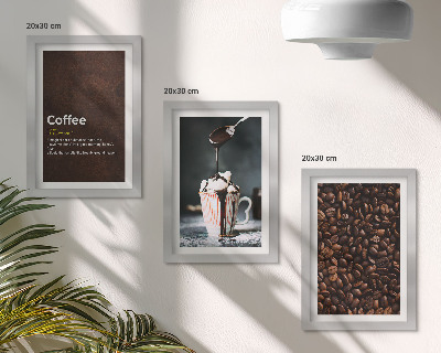 Posterpaket Definition av kaffebönsvispgrädddryck