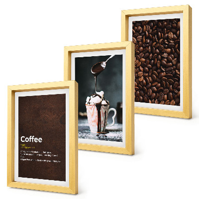 Posterpaket Definition av kaffebönsvispgrädddryck