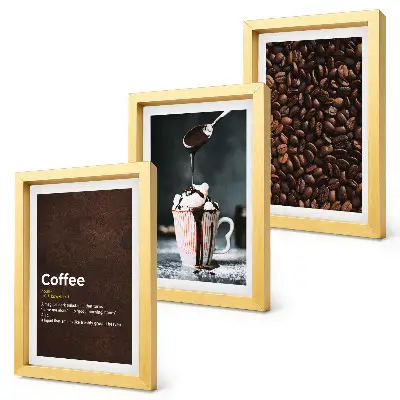 Posterpaket med definition av kaffebönsvispgrädddryck