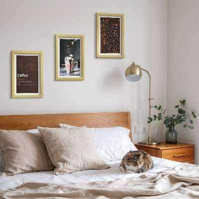 Posterpaket Definition av kaffebönsvispgrädddryck