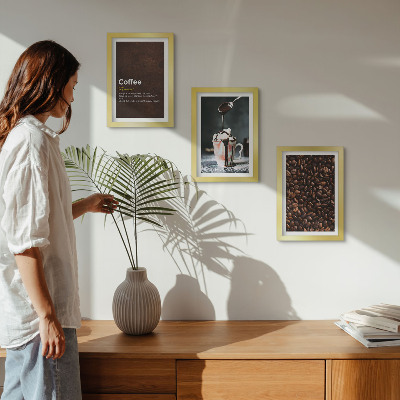 Posterpaket Definition av kaffebönsvispgrädddryck