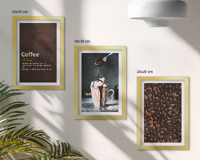Posterpaket Definition av kaffebönsvispgrädddryck