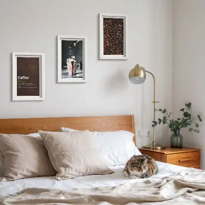 Posterpaket med definition av kaffebönsvispgrädddryck