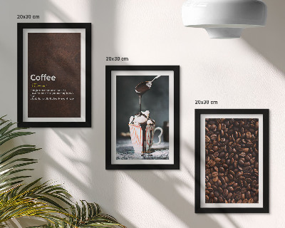 Posterpaket Definition av kaffebönsvispgrädddryck