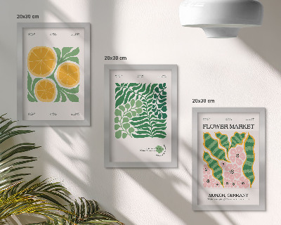 Posterpaket Frukt- och växtmotiv i pastellfärger posters