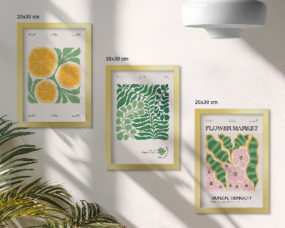 Posterpaket Frukt- och växtmotiv i pastellfärger posters