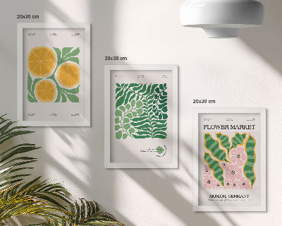 Posterpaket Frukt- och växtmotiv i pastellfärger posters
